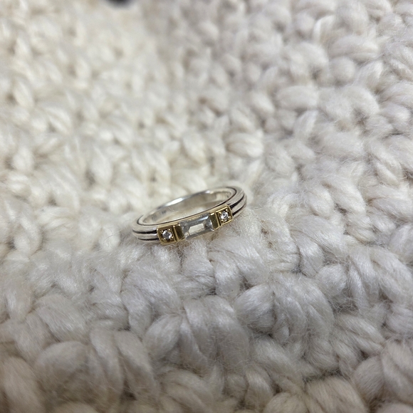 Lagos Diamond White Topaz Stacking Ring 6 - Picture 6 of 10